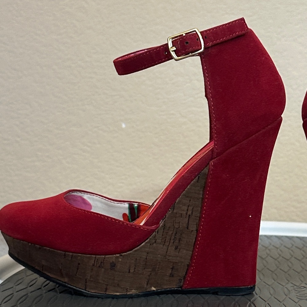 Michael Antonio Red Platform Heels - image 8
